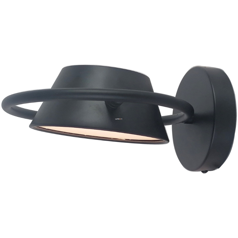 Fali LED lámpa körgyűrűvel, fekete (Odiss)