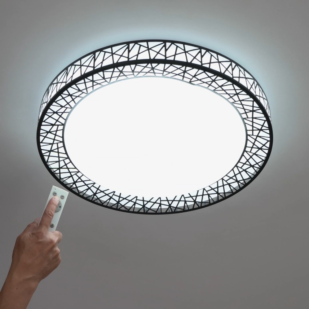Távirányítós mennyezeti LED lámpa, fekete-fehér (Nilin)