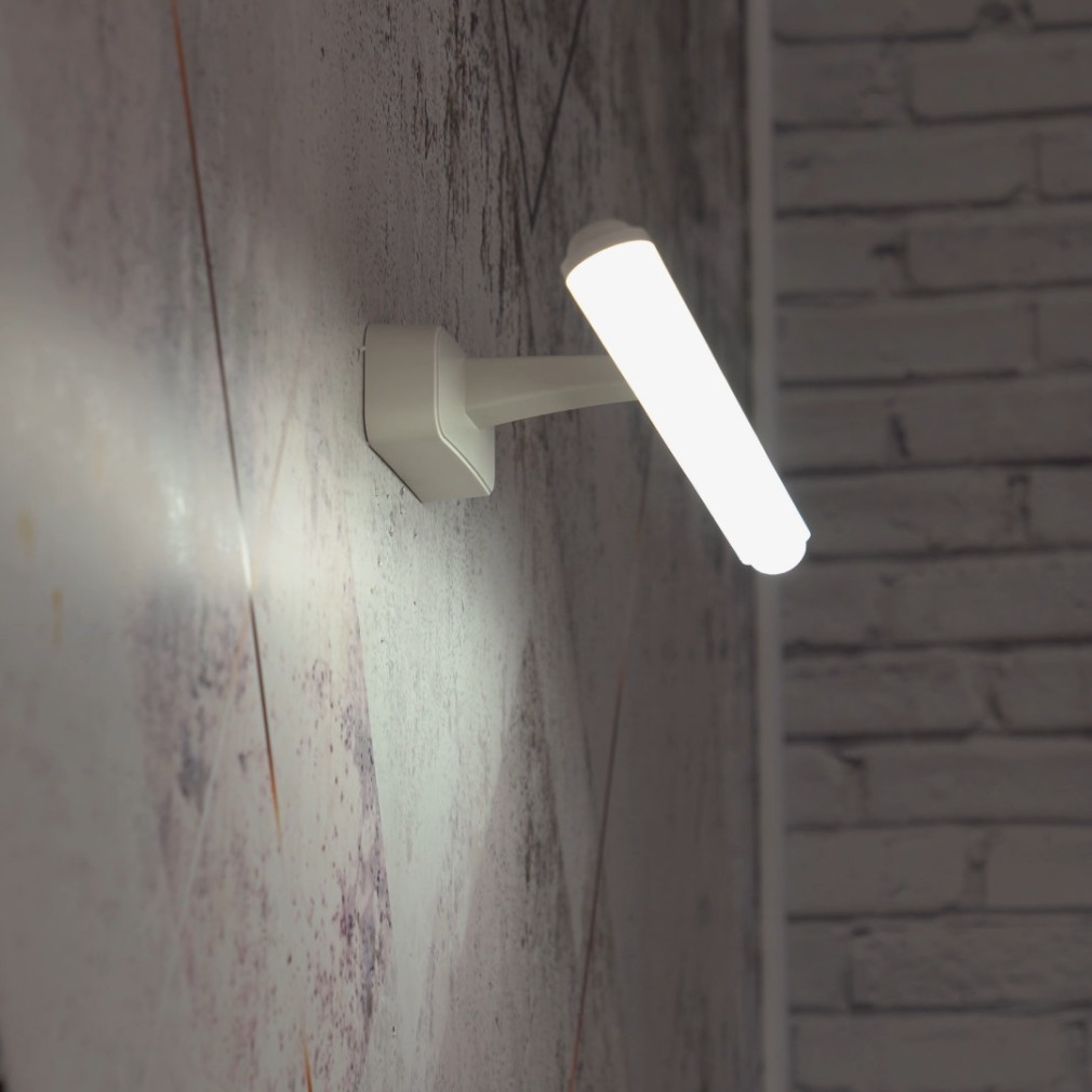 Képvilágító LED lámpa matt fehér színben (Nabil)