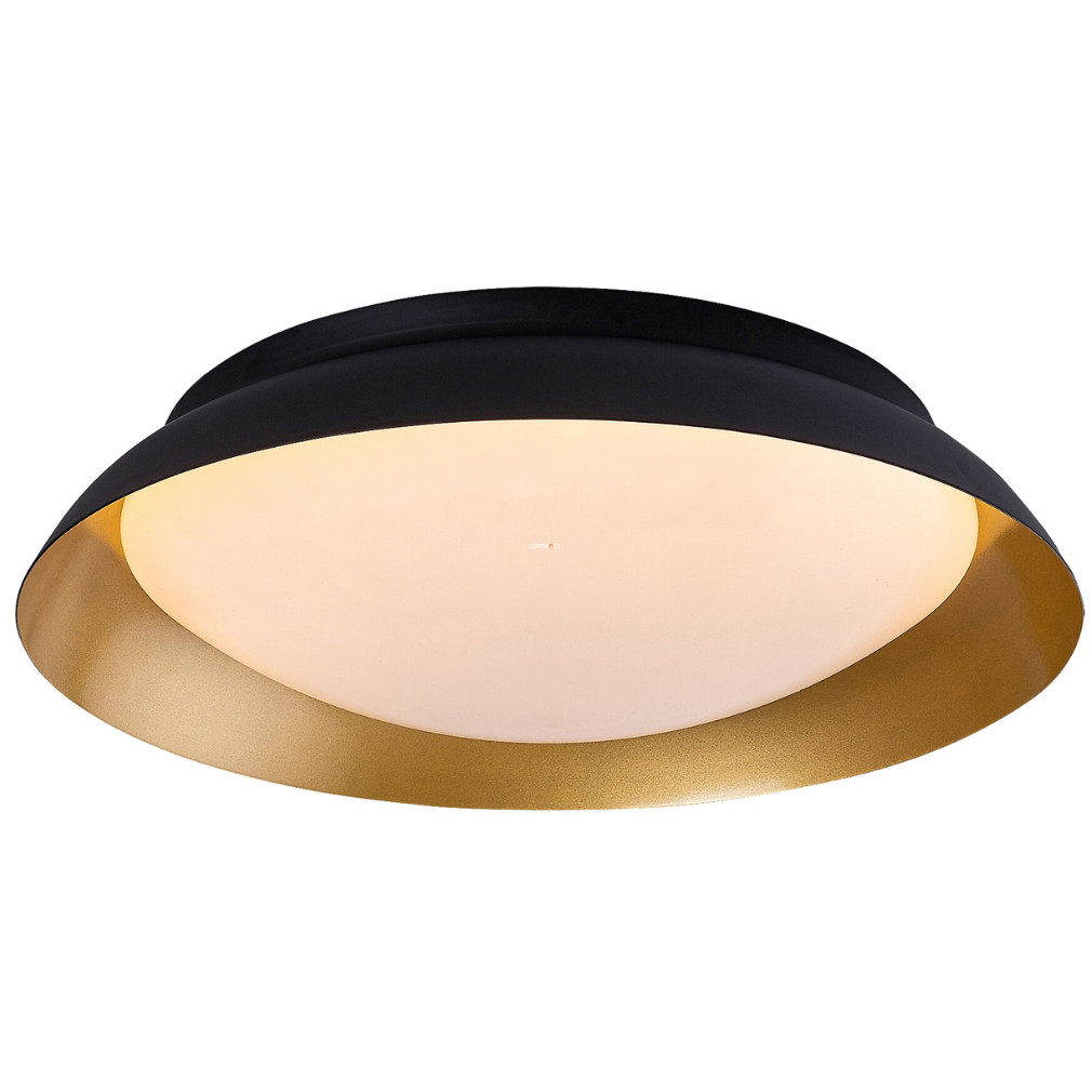 Mennyezeti LED lámpa, melegfehér fényű, 40 cm, fekete-arany színben (Hafsa)