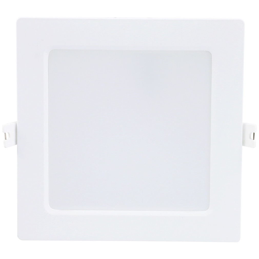 Süllyesztett mennyezeti LED panel, melegfehér fényű, 12W, fehér, 17x17 cm (Shaun 2)