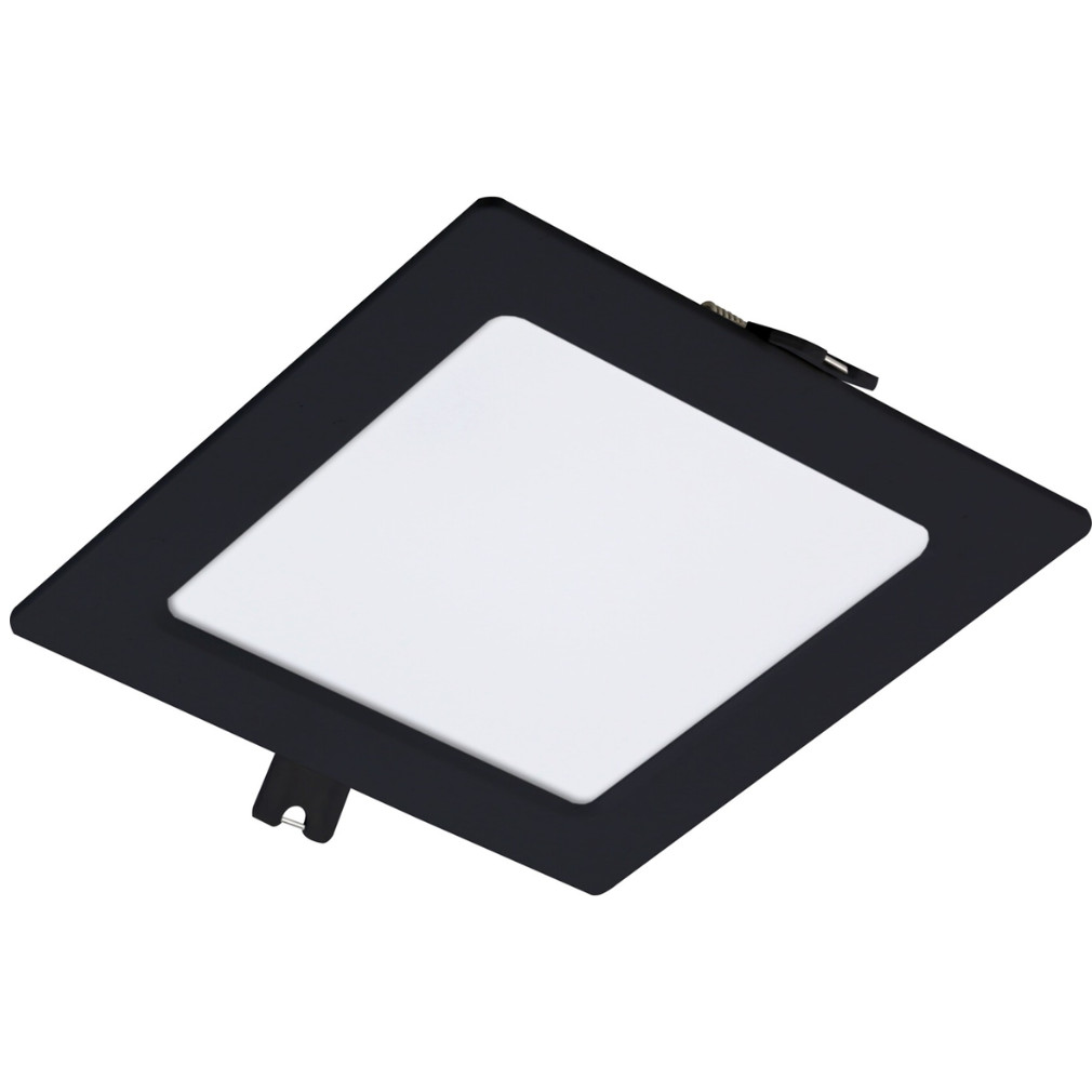 Süllyesztett mennyezeti LED panel, melegfehér fényű, 6W, fekete - Shaun 2 Rábalux 071229