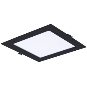   Süllyesztett mennyezeti LED panel, melegfehér fényű, 18W, fekete - Shaun 2 Rábalux 071231