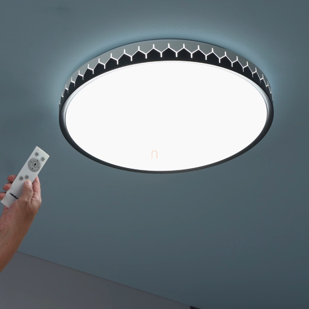 Távirányítóval szabályozható mennyezeti LED lámpa, 50 cm, mintás szegély - Malin Rábalux 71304