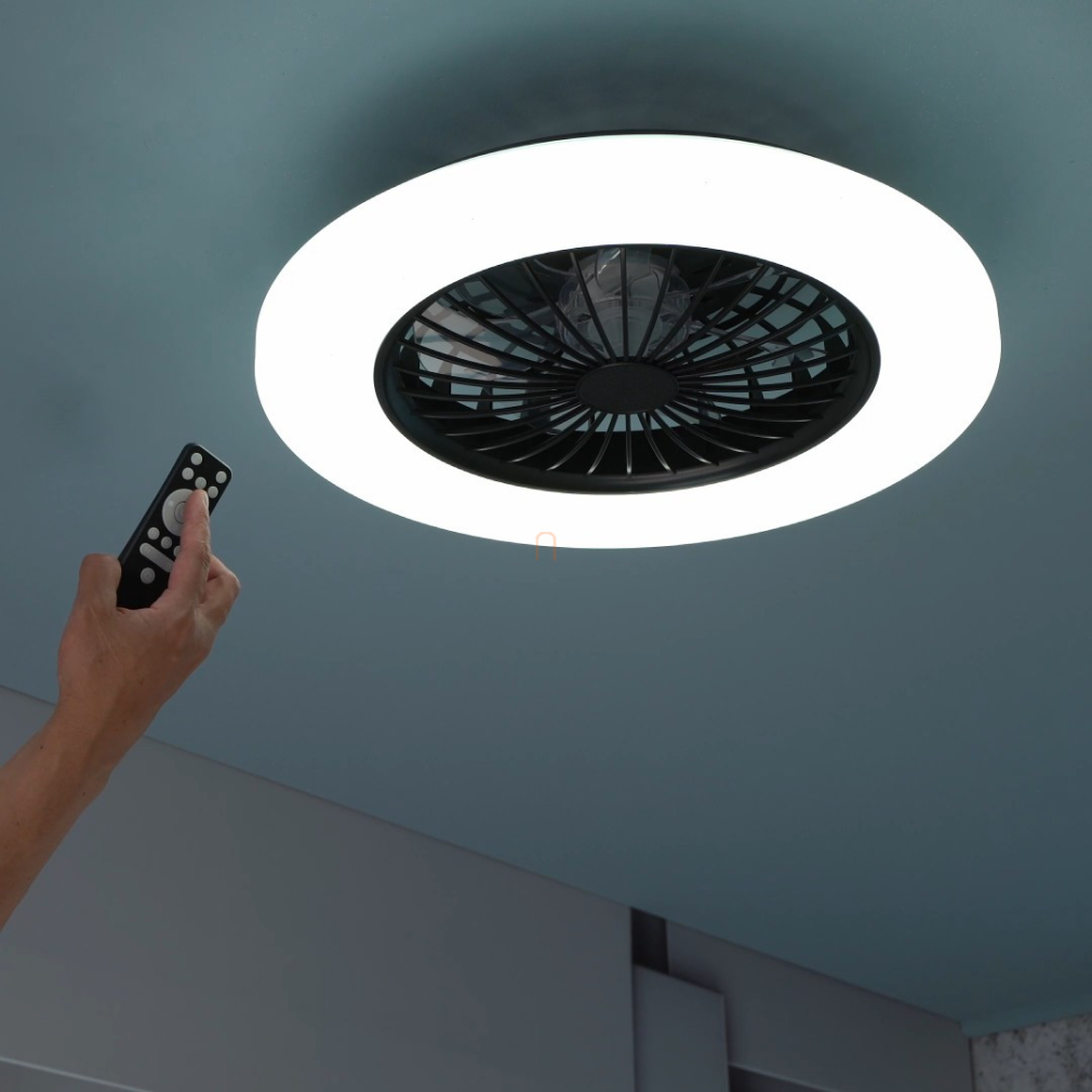Távirányítóval szabályozható ventilátoros mennyezeti LED lámpa, 48 cm - Dalfon 2 Rábalux 71329