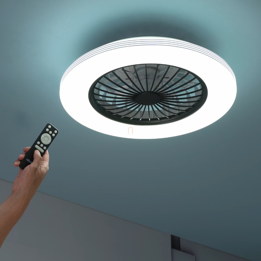 Távirányítóval szabályozható ventilátoros mennyezeti LED lámpa, 48 cm - Dalfon 2 Rábalux 71330