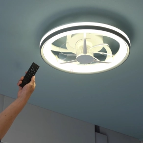   Távirányítóval szabályozható ventilátoros mennyezeti LED lámpa, 48 cm - Fanricius Rábalux 71335