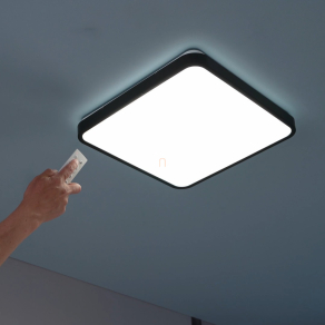   Távirányítóval szabályozható mennyezeti LED lámpa fekete színben- Alenzo Rábalux 71434