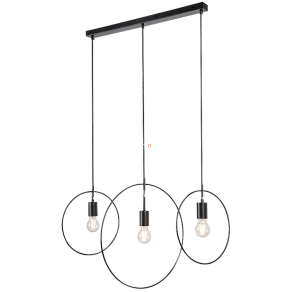  Függesztett lámpa matt fekete színben, 3 foglalattal - Dilara Rábalux 72019