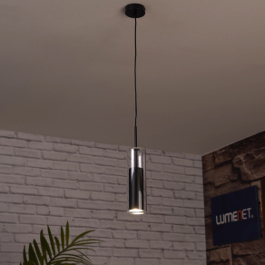   Függesztett henger lámpa matt fekete színben - Kalevi Rábalux 72047