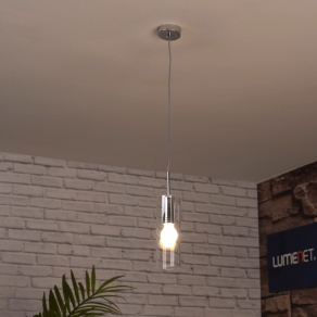   Függesztett lámpa üveg hengeres búrával - Esta Rábalux 72048