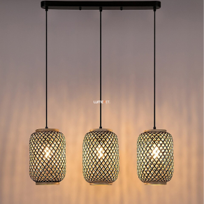   Függesztett rattan lámpa 3 foglalattal - Adalla Rábalux 72093