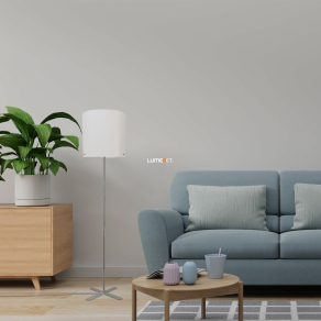   Állólámpa ezüst-fehér színben, 180 cm - Izander Rábalux 74012, 1xE27 foglalattal