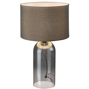   Textil asztali lámpa, üveg talpas, 45 cm - Luxin Rábalux 74048 1xE14 foglalattal