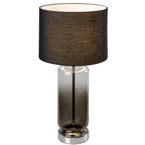   Textil asztali lámpa, üveg talpas, 55 cm - Rien Rábalux 74049 1xE27 foglalattal