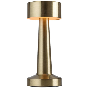   Tölthető asztali LED lámpa arany színben 21 cm - Senan Rábalux 74207, érintőkapcsolós, 3,7V, 1200mAh, 3000-4000-6000 K, 40 lm, 2,7 W, 5 V
