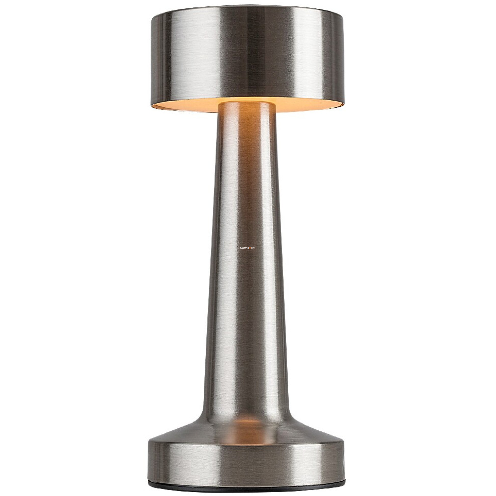 Hordozható asztali LED lámpa ezüst színben, 21 cm (Senan)