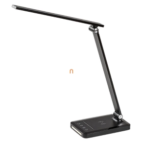   Szabályozható íróasztali LED lámpa telefontöltővel 45 cm - Traze Rábalux 74213, memória, időzítő, éjjeli fény, érintőkapcsoló, állítható, Qi vezeték nélküli töltés, 3000-6500 K, 190 lm, 5 W, 5 V