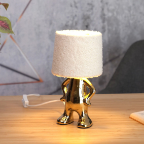   Design asztali lámpa törpe alakos talapzattal, 30 cm, arany - Smurfy Rábalux 74215