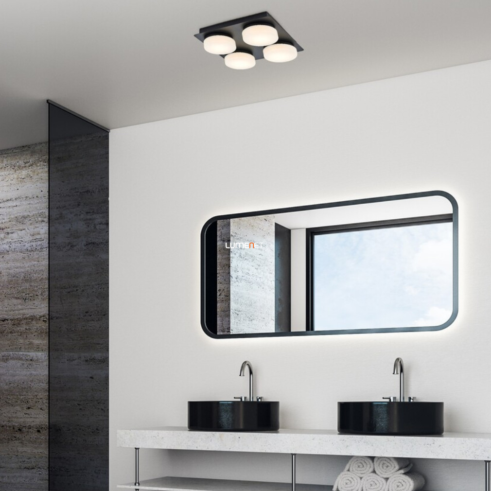 Fürdőszobai mennyezeti LED lámpa, 28x28 cm (Attichus)