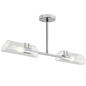   Modern fürdőszobai mennyezeti lámpa 2 foglalattal, krómszínű - Teodoro Rábalux 75030