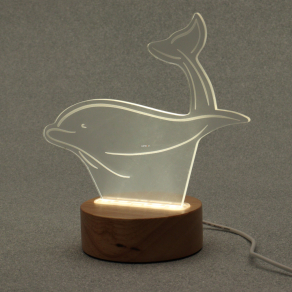  Asztali gyereklámpa, fehér delfin - Akali Rábalux 76002, USB, 3000 K, 50 lm, 2 W