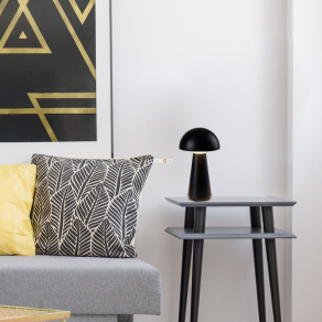   Szabályozható asztali LED lámpa 29 cm - Ishtar Rábalux 76007, USB, fényerősség szabályzó, érintőkapcsolós, fröccsenő víz ellen védett, 3000 K, 130 lm, 3 W