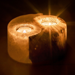   Jin-jang sókristály mécses, fekete fehér - Soluna Rábalux 76034 