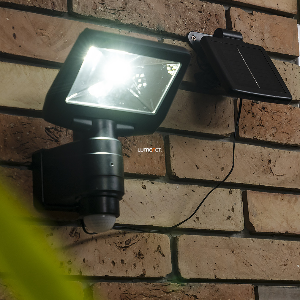 Kültéri napelemes fali LED lámpa mozgásérzékelővel, 500 lm (Dojran)