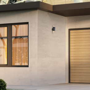   Kültéri fali lámpa füstszínű kocka búrával, 2 foglalattal - Loanda Rábalux 77081