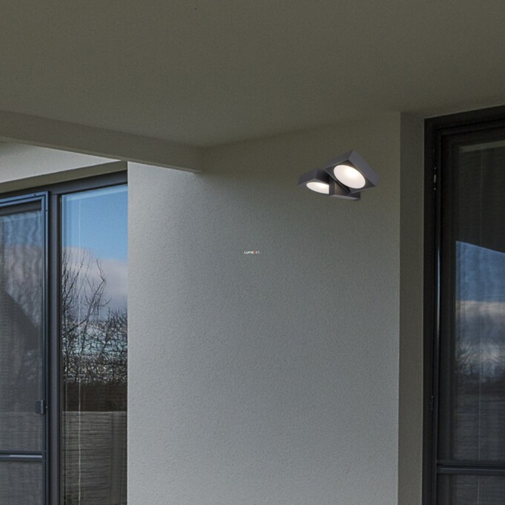 Állítható fali LED lámpa kültérre, 2 lámpafejes (Telde)
