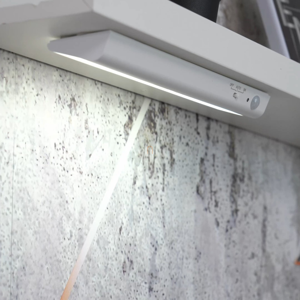 Pultvilágító LED lámpa mozgásérzékelővel, 23 cm, elemes - Jelora Rábalux 78017