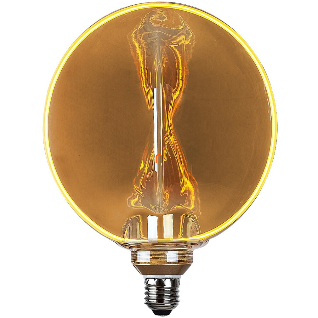 E27 LED Filament nagygömb, 4W, 320lm, borostyán búra