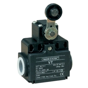   Helyzetkapcsoló, lengőkar-görgö 1×NO+1×NC 6A/230V 28mm IP65 VT118 Tracon