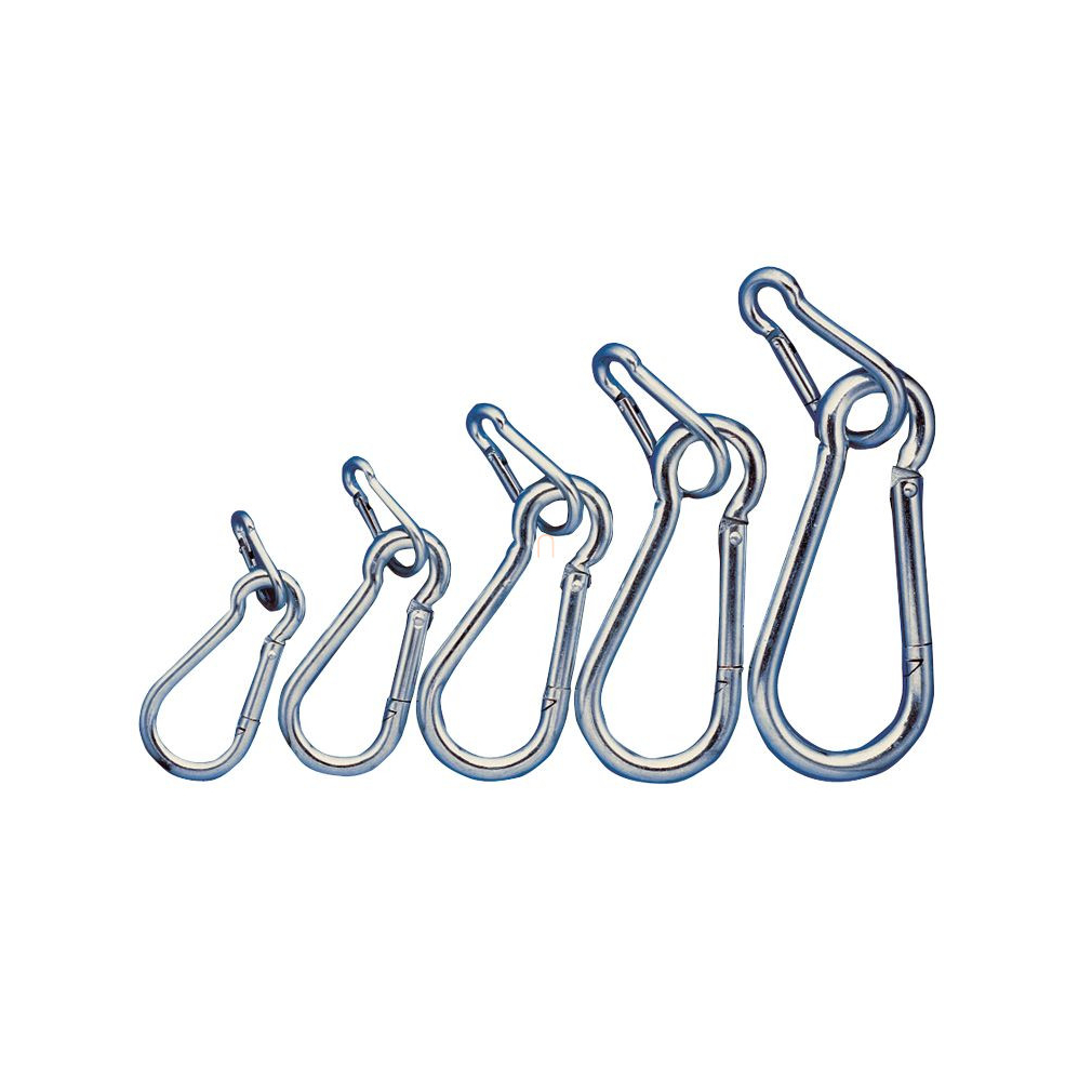 Karabiner, rugós, acél d=10mm, 2100N RKARA10 Tracon