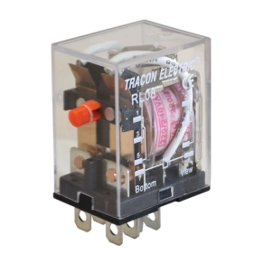   Miniatűr teljesítmény relé 24V DC / 2×CO (10A, 230V AC / 28V DC) RL08-24DC Tracon