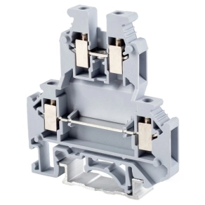   Emeletes ipari sorozatkapocs, csavaros, sínre, szürke 0,2-4mm2, 32A TSKA4/2 Tracon