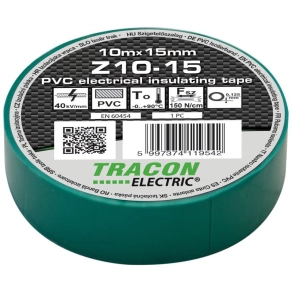 Szigetelő szalag 10x15 zöld Z10-15 Tracon