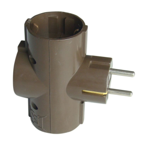   Tracon többférőhelyes átalakító csatlakozó, 90°, barnaTDUGO-9 TDF-2-16