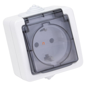   Falon kív. csatlakozó aljzat oldalsó védőérintk. 16A, IP44 TR-PH01 Tracon