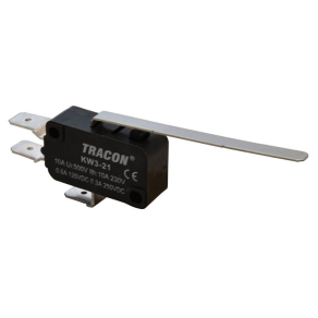   Mikrokapcsoló, rugószáras 52mm, 250V/10(3)A, 6,3x0,8mm, IP00 KW3-21 Tracon