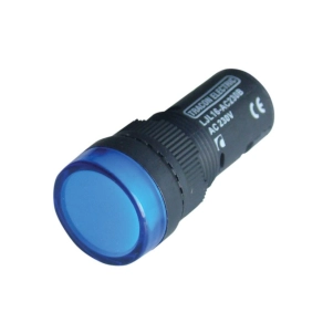   Tracon LED-es jelzőlámpa, kék 12V AC/DC, d=16mm - LJL16-BA