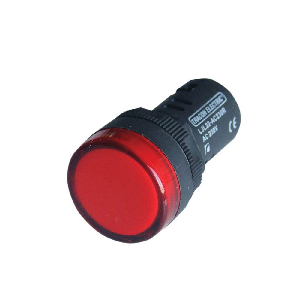 Tracon LED-es jelzőlámpa, piros 12V22mm LJL22-RA