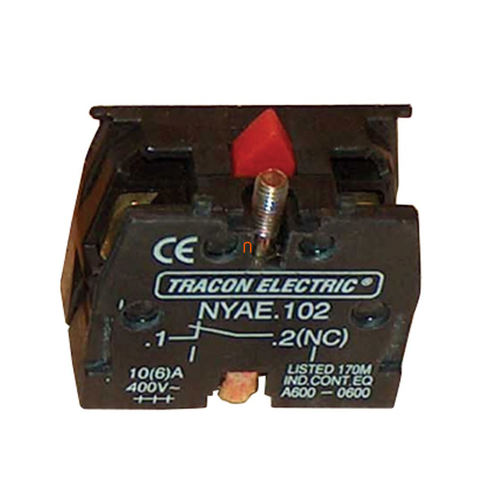 TRACON Nyomógomb nyitóérintkező elem, 400 V/ 3 A NYAE102