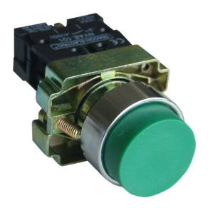   Kiálló nyomógomb, fémalapra szerelt, zöld 1×NO, 3A IP42 NYGBL31Z Tracon