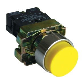   Kiálló nyomógomb, fémalapra szerelt, sárga 1×NO, 3A NYGBL51S Tracon