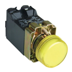   Jelzőlámpa fémalapra szerelt sárga izzó nélkül 3A/400V AC, IP42 NYGBV55S Tracon