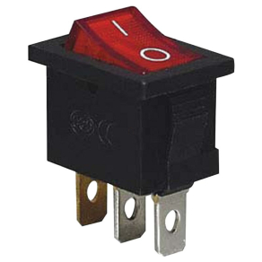   Készülékkapcsoló BE-KI, piros-világító (0-I felirat) TES-33 16(6)A Tracon