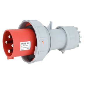   Tracon ipari csatlakozó DFH-633 4P 63A 400V IP67 lengő dugvilla TICS-034