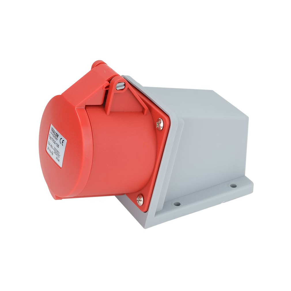 Ipari csatlakozó DAFR-324 5P 32A 400V IP44 rögzíthető dugalj TICS-125 Tracon